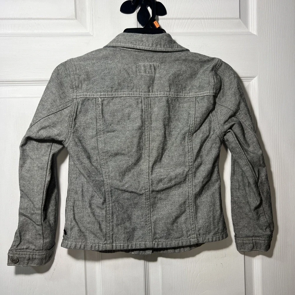 Polo Jeans Co Ralph Lauren Jacket Womens Size XS Gray Denim Button Front Pockets